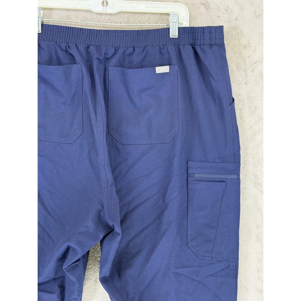 FIGS Technical Collection Navy Blue Scrub Pants Mens XXL Tall TW2000T 7 Pocket